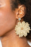 Pendientes Flor Grande y Perlas - CarmenDauta