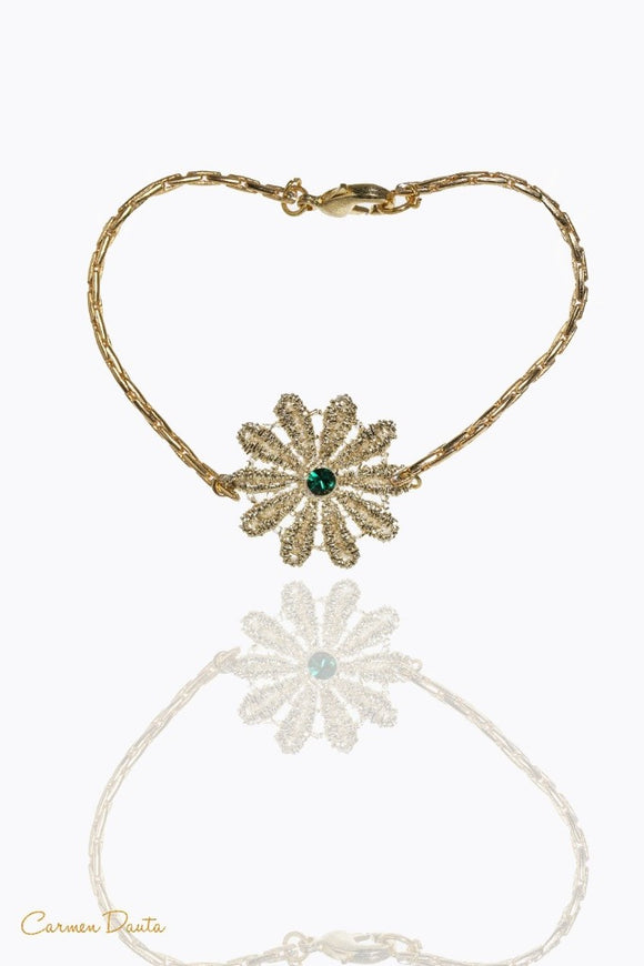 Pulsera de Rosetón Esmeralda - CarmenDauta